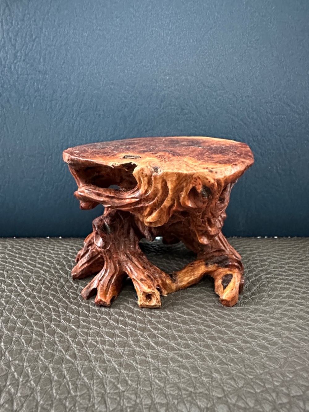 Vintage Hand Carved Wooden Stand